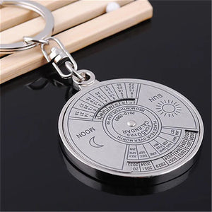 Personalized 50 Years Perpetual Calendar Key Chain Astrology Gift