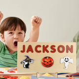 Wooden Alphabet Puzzle Kids Toy Number Shape Matching 3D Puzzle Gift
