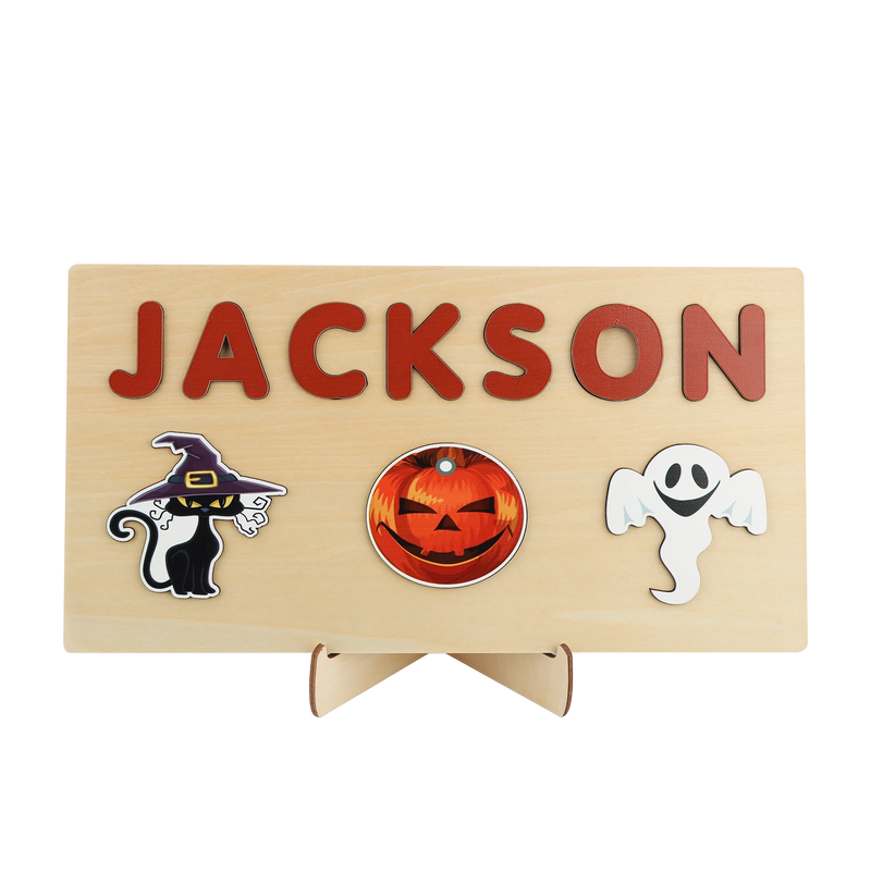Wooden Alphabet Puzzle Kids Toy Number Shape Matching 3D Puzzle Gift