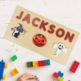 Wooden Alphabet Puzzle Kids Toy Number Shape Matching 3D Puzzle Gift