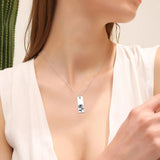 Personalized Birthday Flower Necklace Pendant
