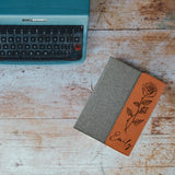 Custom Birthday Flowers & Names Leather Notebook