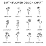 Custom Birthday Flowers & Names Leather Notebook