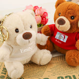 Teddy Dog Plush Keychain Small Pendant Kids Toys Backpack Hangings