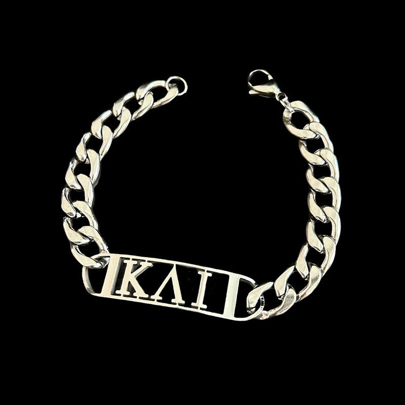 Sisters Greek Alphabet Charm Bracelet - DIY Customizable Stainless Steel