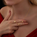 Personalized Initial Necklace Stainless Steel for Women