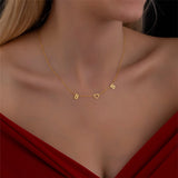 Personalized Initial Necklace Stainless Steel for Women