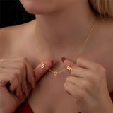 Personalized Initial Necklace Stainless Steel for Women