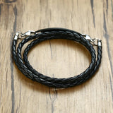 Custom Engraved Men's Leather Bracelet