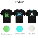 Halloween Luminous Short Sleeve T-Shirt Men's Casual Tee