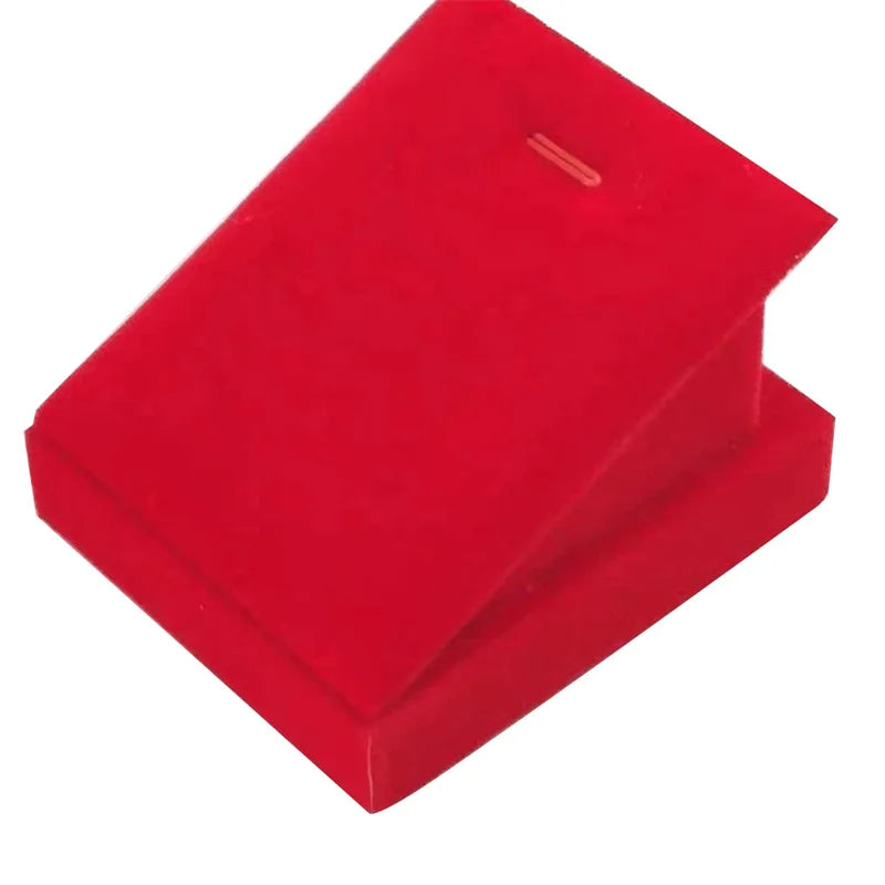 Red Velvet Jewelry Pendant Display Tray Necklace Stand