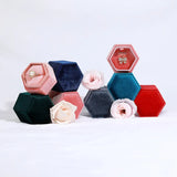 Customizable Hexagonal Jewelry Box Ring Necklace Box