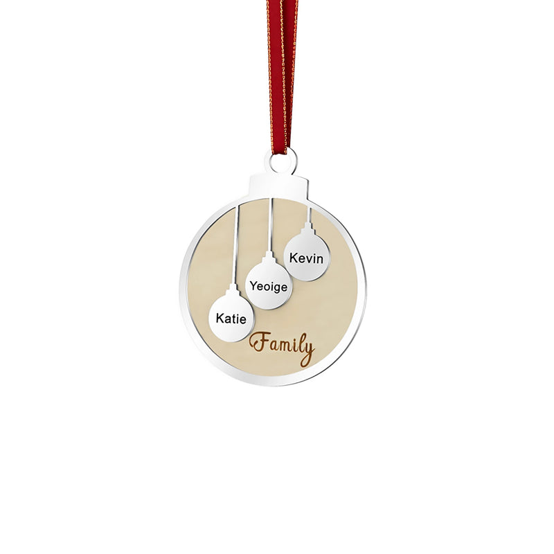 Name Christmas Wooden Chip Tree Hanging Ornaments DIY Craft