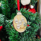 Name Christmas Wooden Chip Tree Hanging Ornaments DIY Craft