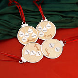 Name Christmas Wooden Chip Tree Hanging Ornaments DIY Craft
