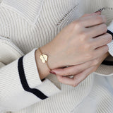 Personalized Name Heart Bracelet Stainless Steel Heart Pendant