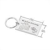 Personalized Calendar Keychain Special Date Key