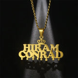 Personalized Name Necklace with Crown Glamour