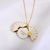 Personalized Daisy Enamel Pendant Name Necklace