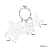 Customizable Name Stars Acrylic Keychain Blanks for Craft Projects