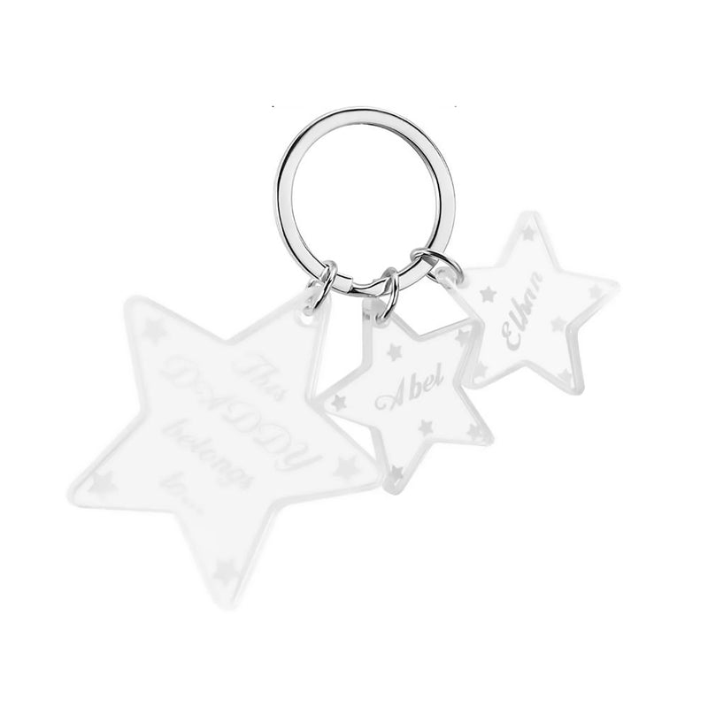 Customizable Name Stars Acrylic Keychain Blanks for Craft Projects