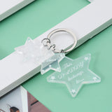 Customizable Name Stars Acrylic Keychain Blanks for Craft Projects