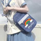 Cute Canvas Small Bag Harajuku Diagonal Bag for Women