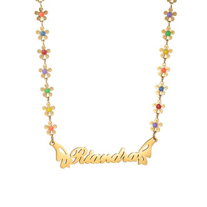 Customizable Nameplate Stainless Steel Pendant Necklace Anniversary Party Gift