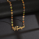 Customizable Nameplate Stainless Steel Pendant Necklace Anniversary Party Gift