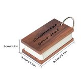 Customizable Wooden Notebook Anti-fall Easy To Carry Record Schedule