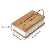 Customizable Wooden Notebook Anti-fall Easy To Carry Record Schedule