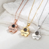 Customizable Photo Bear Projection Necklace Silver Necklace Ladies High Jewelry