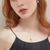 Customizable Photo Bear Projection Necklace Silver Necklace Ladies High Jewelry