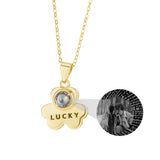 Customizable Photo Bear Projection Necklace Silver Necklace Ladies High Jewelry