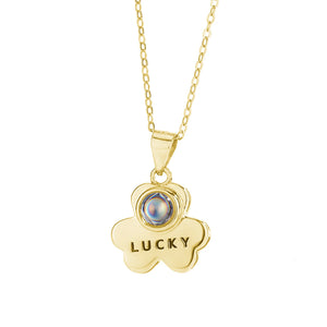 Customizable Photo Bear Projection Necklace Silver Necklace Ladies High Jewelry