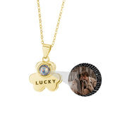 Customizable Photo Bear Projection Necklace Silver Necklace Ladies High Jewelry