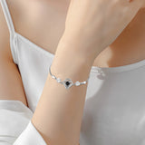 Personalized Silver Bracelets for Women Custom Couple Jewelry Christmas Love
