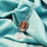 Customizable Photo Brooches Ladies Non-Reflective Fixing Clothes Lapjson Pins