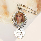 Customizable Photo Brooches Ladies Non-Reflective Fixing Clothes Lapjson Pins