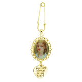 Customizable Photo Brooches Ladies Non-Reflective Fixing Clothes Lapjson Pins