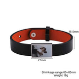 Personalized Photo Leather Bracelet Men's Jewelry Gift