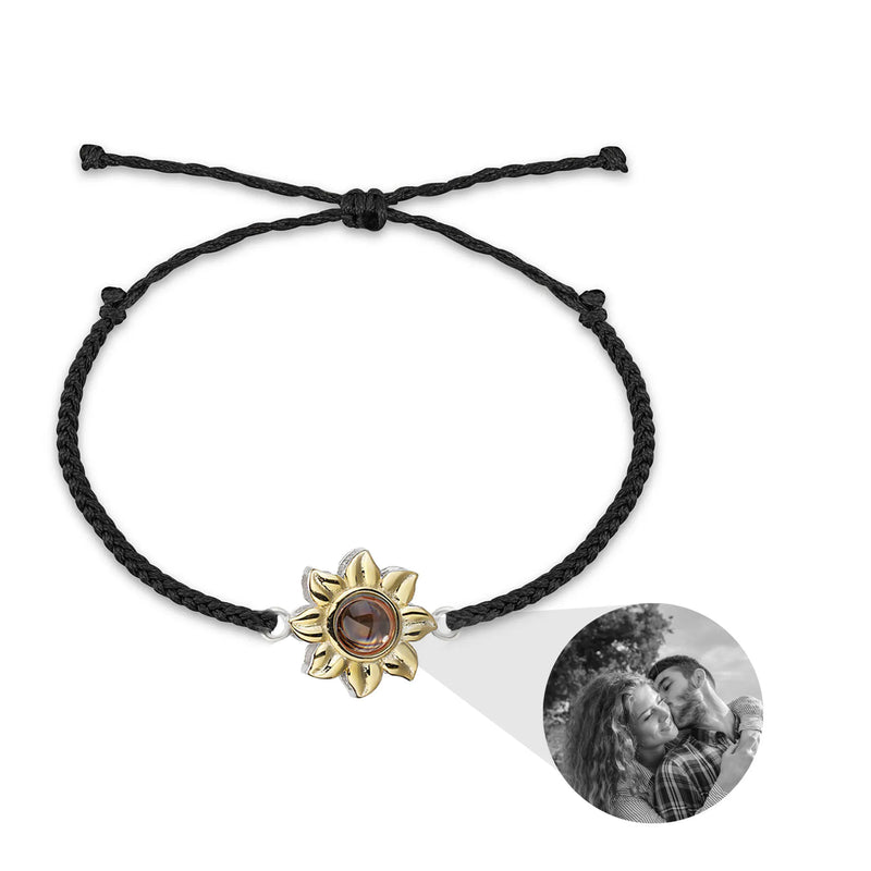 Customizable Lucky Knot Sunflower Bracelet Strap Adjustable Jewelry