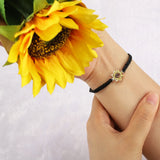 Customizable Lucky Knot Sunflower Bracelet Strap Adjustable Jewelry