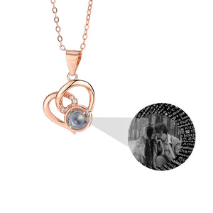 Customizable Photo Necklaces Silver Heart Chain Necklace Ladies High Jewelry
