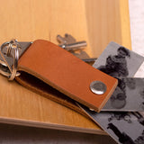 Personalized Photo PU Leather Keychain Business Gift for Men Women
