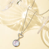 Customizable Photo Romantic Heart Necklaces Silver Chain Wedding Jewelry