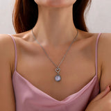 Customizable Photo Romantic Heart Necklaces Silver Chain Wedding Jewelry