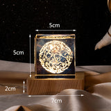 Photo Square Crystal Moon Light Cube Night Light Desktop Room Decor