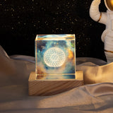 Photo Square Crystal Moon Light Cube Night Light Desktop Room Decor