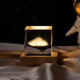 Photo Square Crystal Moon Light Cube Night Light Desktop Room Decor